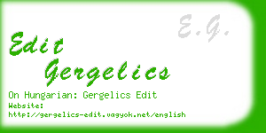 edit gergelics business card